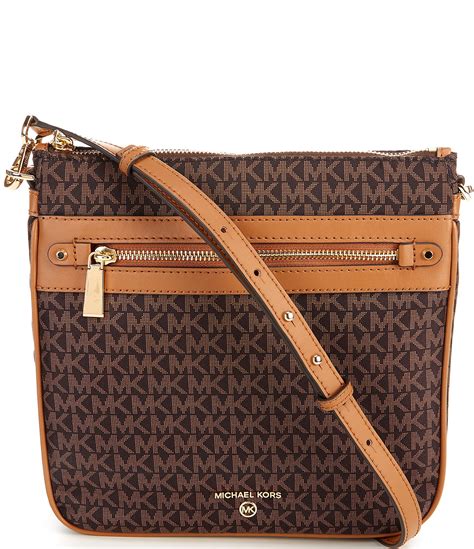 michael kors jet set leather messenger|Michael Kors monogram jet set.